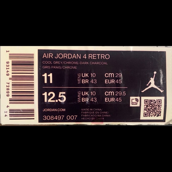 “Cool Grey” Jordan 4s (SOLD) - Picture 8 of 9